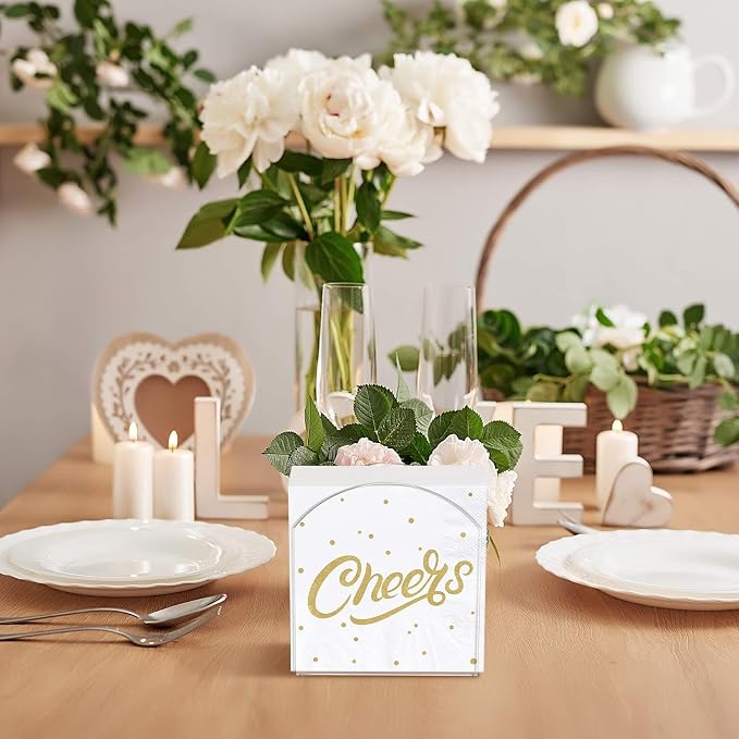 Patelai 12 Pack Crystal Acrylic Clear Napkin Holder - Image 2