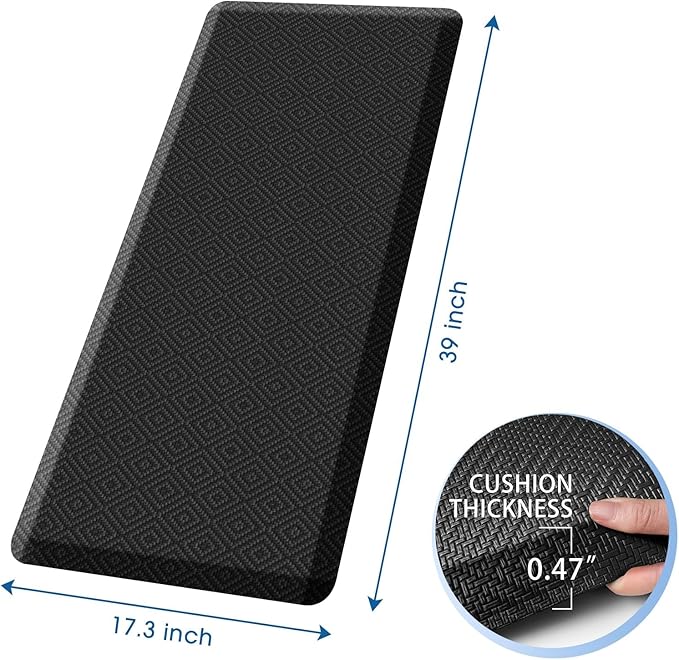 Mattitude Kitchen Mat Cushioned Anti-Fatigue Floor Mat Water Resistant Non-Slip - Image 2