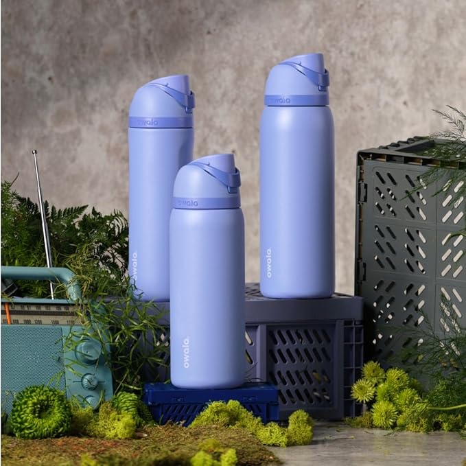 Owala FreeSip Stainless Steel Water Bottle 24 oz Out of the Blue - Image 7