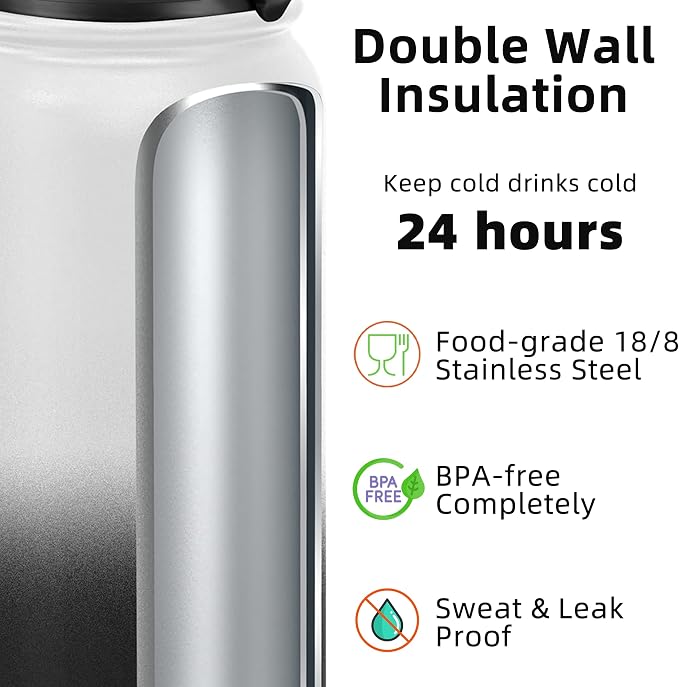 Fanhaw 20 oz Insulated Stainless Steel Water Bottle - Image 3