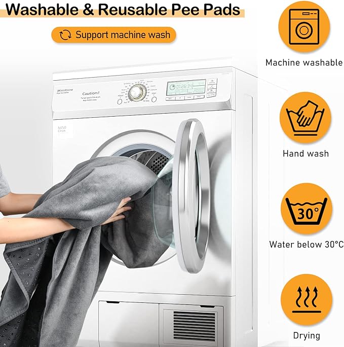 LOOBANI Washable Pee Pad for Dogs, 2 Packs Non-Slip Puppy Training Pads - Image 5