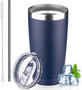 20 oz Tumbler with Lids and Straws, Stainless Steel Insulated Coffee Tumbler by GUDEMAO