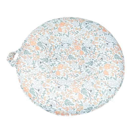 Pello Multi-use Luxe -Toddler Floor Pillow/Play Mat/Lounger (White Floral)