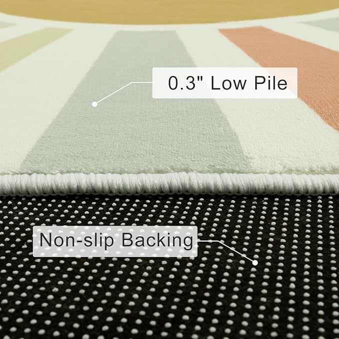 STARUIA Boho Washable Rug 3'x5' Kids Area Rug - Image 5