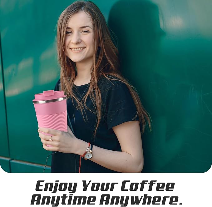 Vacuum Insulated Stainless Steel Travel Coffee Mug, Leak Proof Cup - Image 6