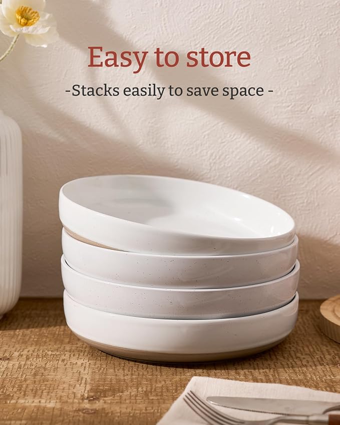 famiware Milkyway 33 oz Pasta Bowls Set of 6, Dishwasher & Microwave Safe - Image 3