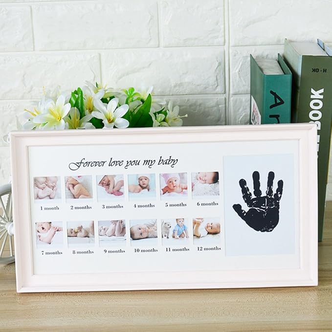 Lucky Tree Infant/Baby Keepsake Frames: Capture 12 Newborn Handprints in Photos