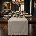 Signature Linen™ by D'Moksha Natural Table Runner 108 Inches Long, 100% Pure by DMokshaHomes