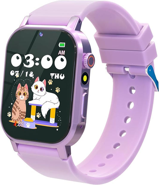 Kids Smart Watches Girls Gift for Age 5-12, Watch for Kids with 32 Games HD Touch Screen Video Camera Pedometer Music Player Flashlight 12/24 hr Toys for 5 6 7 8 9 Year Old Girl Birthday Gift