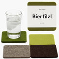 Graf Lantz - Bierfilzl Merino Wool Square Coasters Set of 4 - Forest - Absorbs by GrafLantz