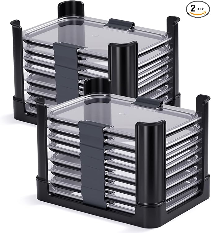 9.6 Cup Food Container Lids Organizer by ofehedeve