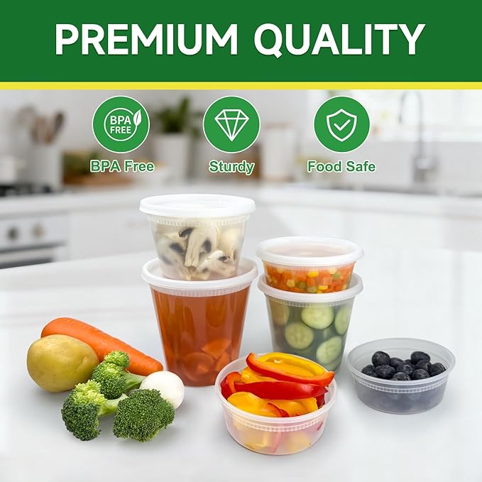 Dealusy 40 Set 32 oz Deli Containers - Image 3