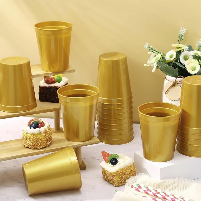 Yungyan 100 Pack 16 oz Stadium Cups Reusable Plastic Cups Blank Drink Stadium - Image 6