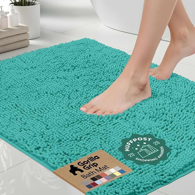 GORILLA GRIP Bath Rug Mat, Thick Soft Absorbent Chenille, Quick Dry Microfiber by Unknown