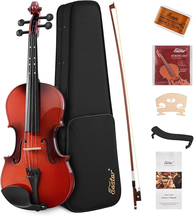Eastar 3/4 Violin for Beginners, Violins Kit for Student, Fiddle with Hard Case, Rosin, Shoulder Rest, Bow, and Extra Strings (Imprinted Finger Guide on Fingerboard)