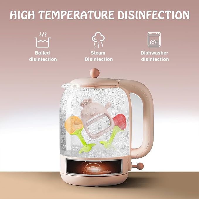 Teething Toys (5 Pack) - Tinabless Infant Teething Relief Toys&Teething Mitten Set, Food Grade Silicone Anti Dropping Wrist Hand Teethers Baby Chew Toys for Sucking Needs, Silicone Baby Teethers(Pink)