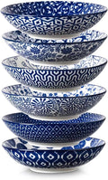 Selamica Ceramic 30oz Large Pasta Salad Bowls 8 Inch Wide and Shallow Soup Bowls by Selamica