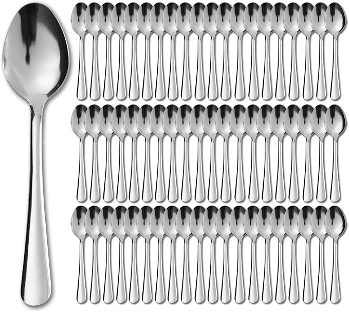 Windsor 96-Pcs Stainless Steel Dinner Spoons, Metal Spoons by Hansmart
