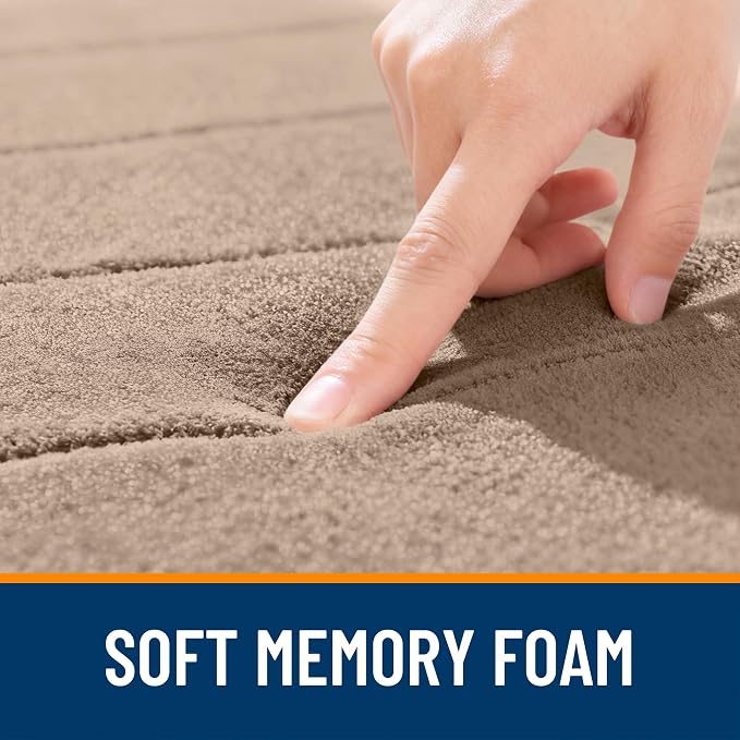 OLANLY Memory Foam Bath Mat 34x21, Super Soft Absorbent Bathroom Rugs, Quick Dry - Image 5