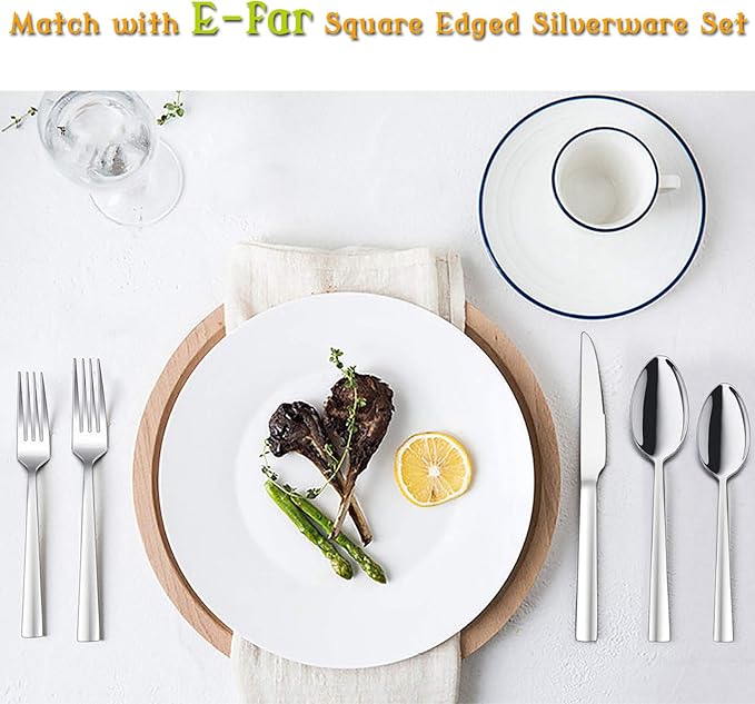 Salad Forks Set of 12, E-far 6.7 Inch Stainless Steel Dessert Forks - Image 3