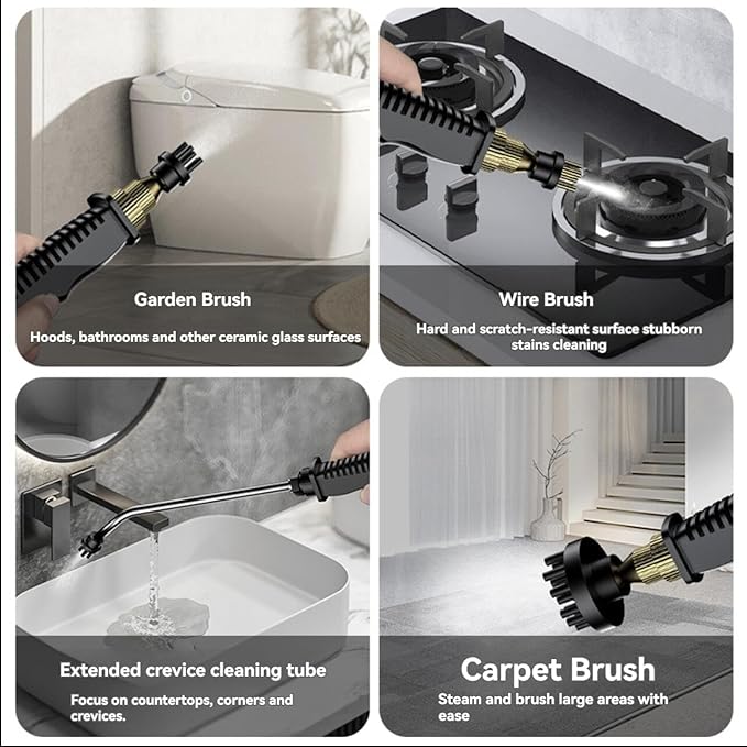 Handheld Steam Cleaner, 2500W Pressurized Multi-Surface Steam Cleaner for Home Use, Car Steamer For Cleaning Auto Detailing Kitchen Floors Tools