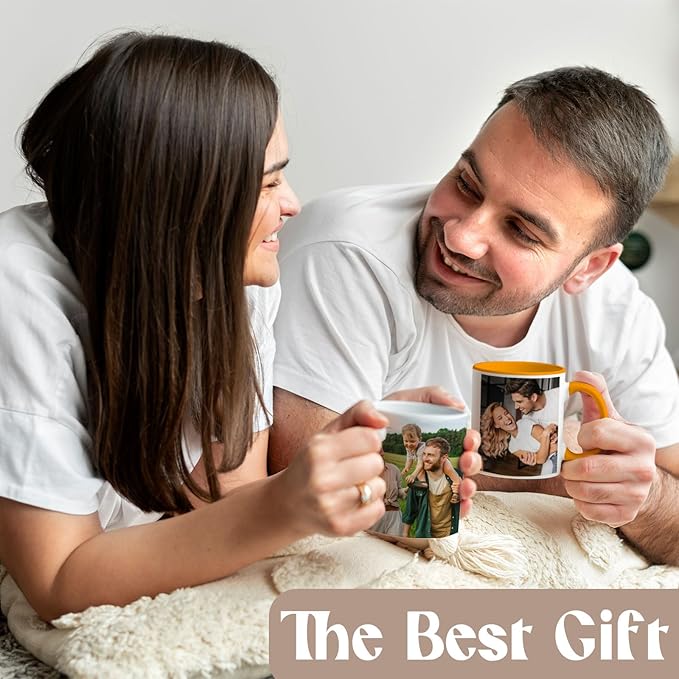 Custom Photo & Text Mug Add Personalized Text, Upload Your Image Personalized 11.5oz Mug Choose From Various Designs The Suitable Gift for Parents (C04 SIX PHPTO)