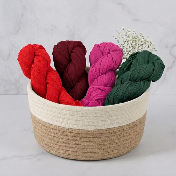 10 Pack Hot Pink Cheesecloth Table Runner 17 x 108 Inch | Boho Gauze Fabric - Image 5
