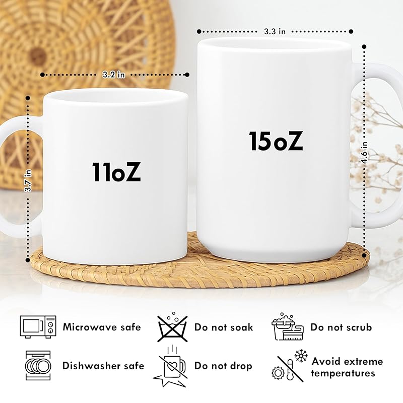 Custom Mugs with Pictures Text or Logo, Personalized Photo Coffee Mugs for Women, Personalized Gifts for Men Teacher or Nurse, Custom Coffee Mug Fathers Day Mothers Day Birthday or Christmas
