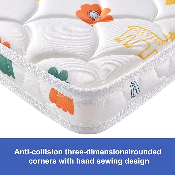 Baby Bassinet Mattress 29 x 18 inches- Firm Support and Comfort Premium Foam,Noiseless and Odorless,Hypoallergenic Small Crib Mattress, Fits Moses Basket, Dual Sided with Soft Breathable Fabric
