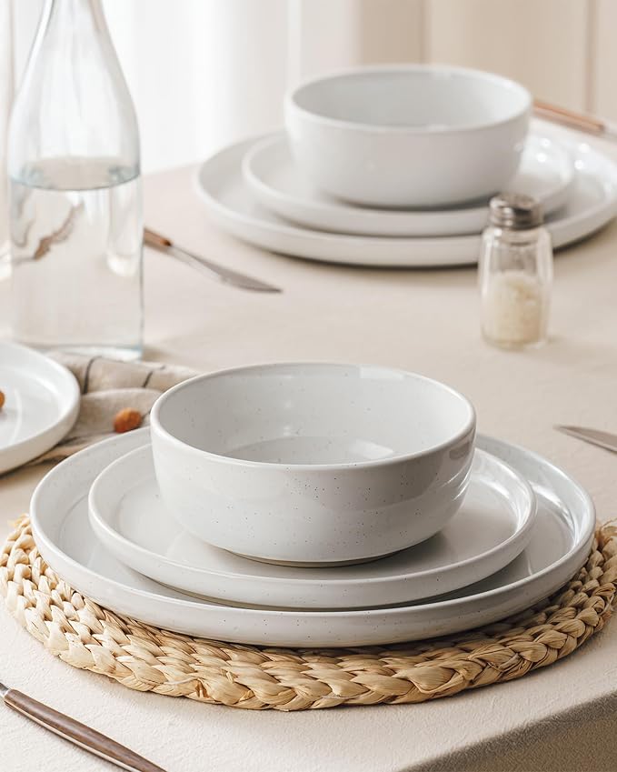 Famiware Milkyway 18-Piece Stoneware Dinnerware Set, Dishes Set - Image 3