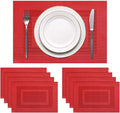PIGCHCY Placemats Set of 8 Washable Durable Place Mats Vinyl Heat Resistant by PIGCHCY