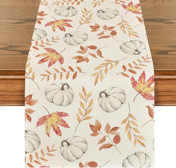Artoid Mode 210 GSM Fall Table Runner 13x60 Inch Home Party Decor | Orange by ArtoidMode