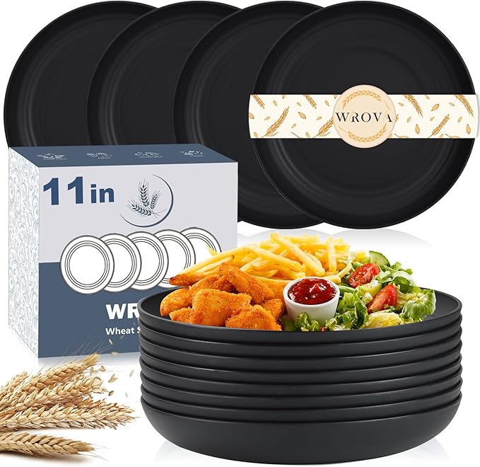 Large Wheat Straw Dinner Plates by WROVA
