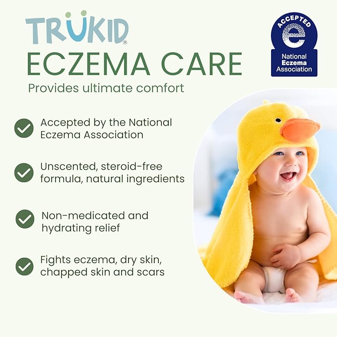 TruKid Kids Body Wash – Natural, Unscented Face, Body & Hand Wash for Sensitive Skin - NEA-Accepted for Eczema – Dermatologist Tested, Non-Toxic, Tear-Free Baby Bath Essential, 8 fl oz