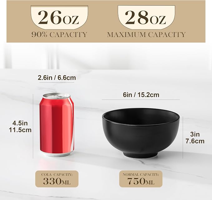 MALACASA 26 Qz Porcelain Soup Bowls, Series Regular - Image 2