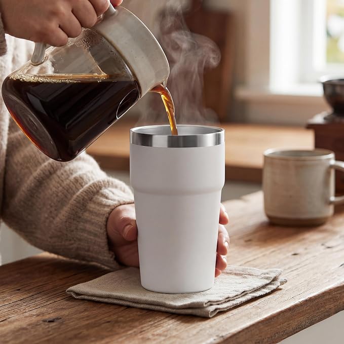 MEWAY 16oz Tumbler Double Wall Vacuum Insulated Travel Mug Bulk, Stainless - Image 6