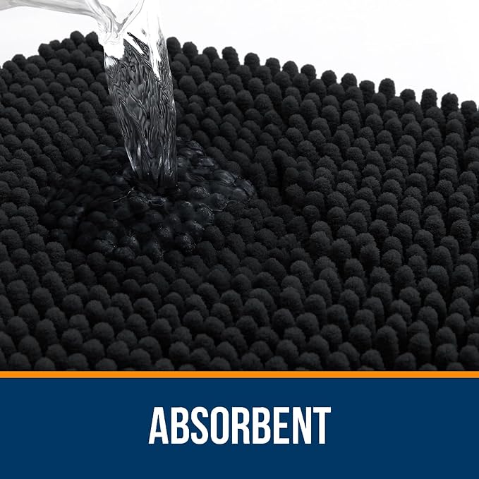OLANLY Large Bathroom Rugs 44x32, Extra Soft Absorbent Chenille Bath Rugs - Image 4