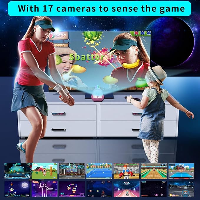 Dance Mat for Kid & Adult, Double Dance Mats for TV, Electronic Dance Pad Game with Camera, Exercise Dance Game for TV,Plug and Play Dancing Mat for Family Games, Xmas Birthday Gifts Ideas