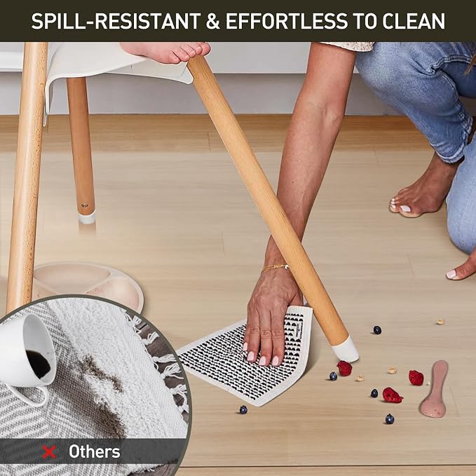 Area Floor Mat for Home, Spill Resistant Hard Floor Protector Cover for Bedroom - Image 2