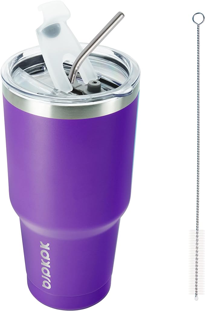 BJPKPK 30 oz Tumbler with Lid and Straw, Insulated Stainless Steel Cup | Double by BJPKPK