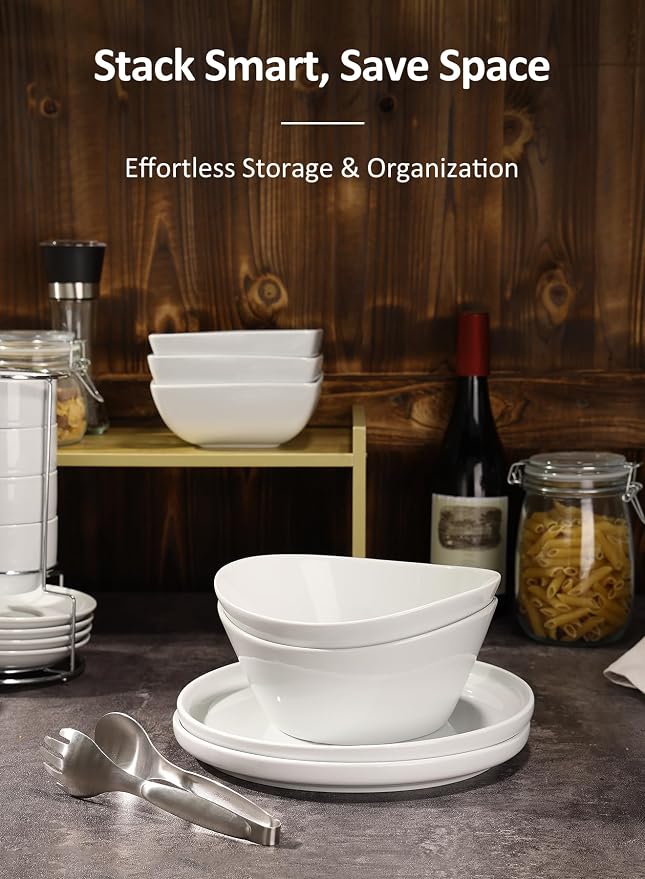 48 oz Porcelain Salad Bowls, Large Serving Bowls - Image 6