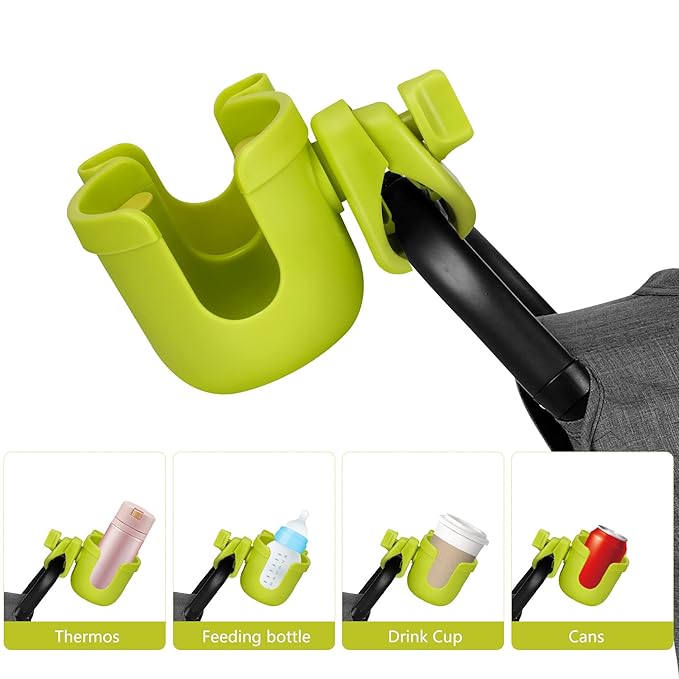 Suranew Adjustable Stroller Cup Holder with Phone Holder for Baby Stroller for Family Members