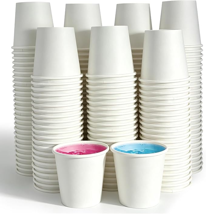600 Pack 3 oz Bathroom Cups, BPA-Free Disposable Mouthwash Cups, Stackable by FINEPAK