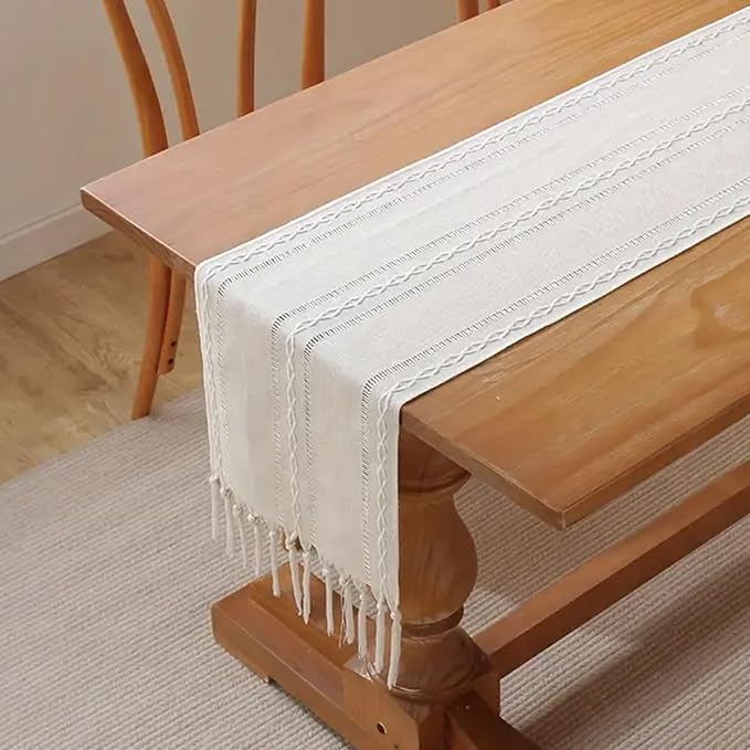 White Table Runners 90 Inches Long - Image 7