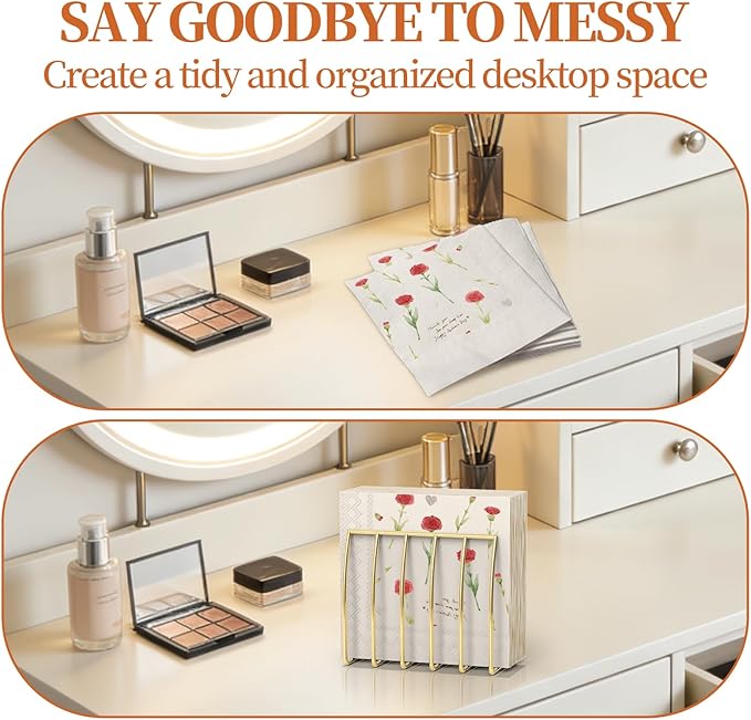Napkin Holder for Table, Cocktail Upright Napkin Dispenser Suitable for All - Image 4