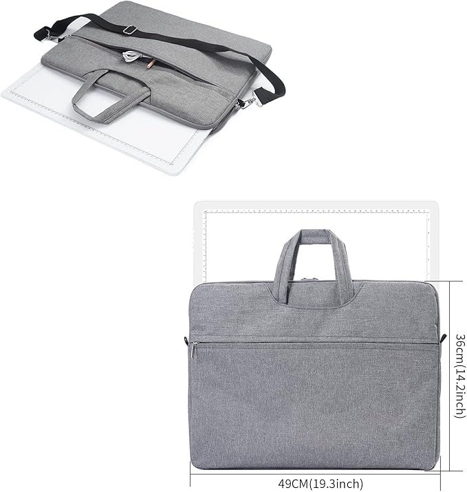 KOBAIBAN A3 Magnetic Light Pad with Bag, Rechargeable Diamond Art Light Board with Side Physical Buttons, 3 Color Light Modes Super Bright Light Table Light Box for Tracing, Drawing, Sketching (White)