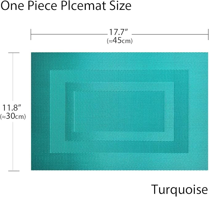 PIGCHCY Placemats Set of 12 Washable Durable Place Mats Vinyl Heat Resistant - Image 2