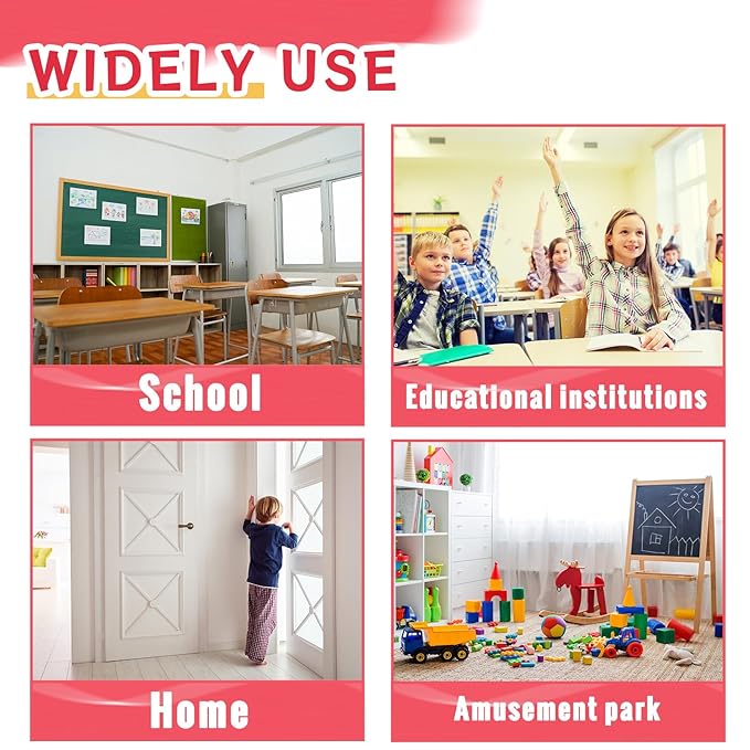 12 Pcs Door Pinch Guard Baby Proofing Jam Shield Door Finger Pinch Guard 47.2 x 7 Inch Hinge Cover Protectors for 90 and 180 Degree Gates Kids Pets Safety