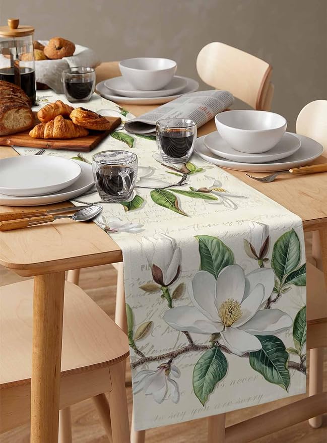 Vintage Floral Spring Table Runners 48 Inches Long, Rustic Botanical Table - Image 3