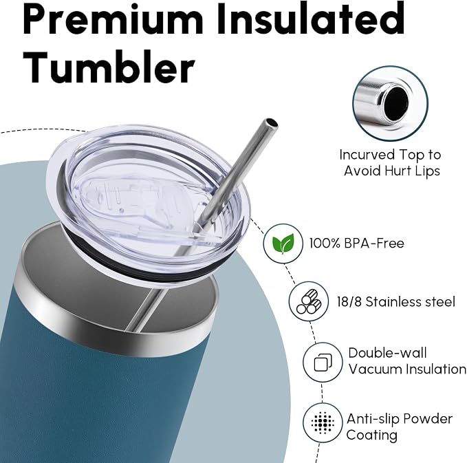 Volhoply 12 Pack Skinny Tumblers - Image 3